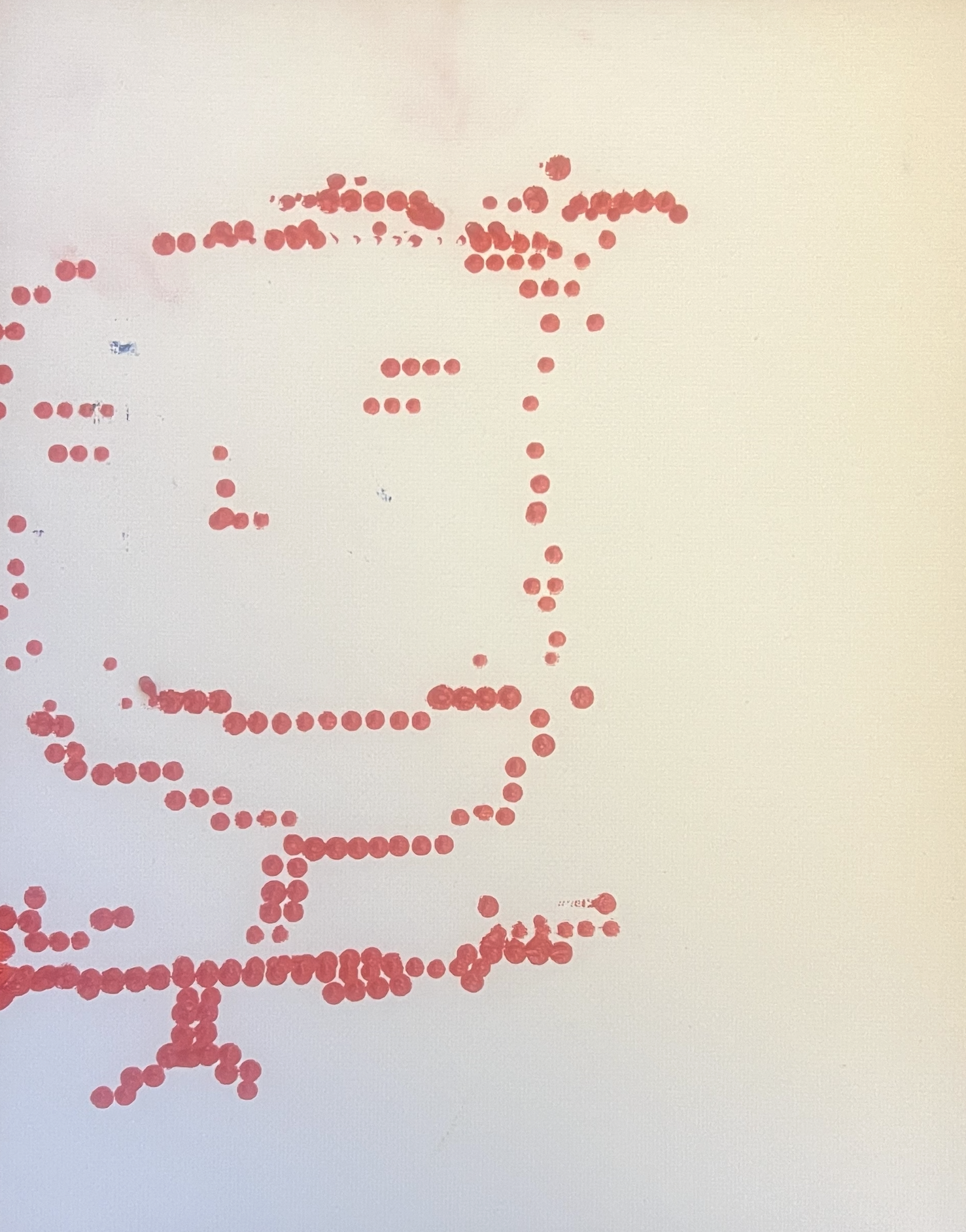 Red Person Painted